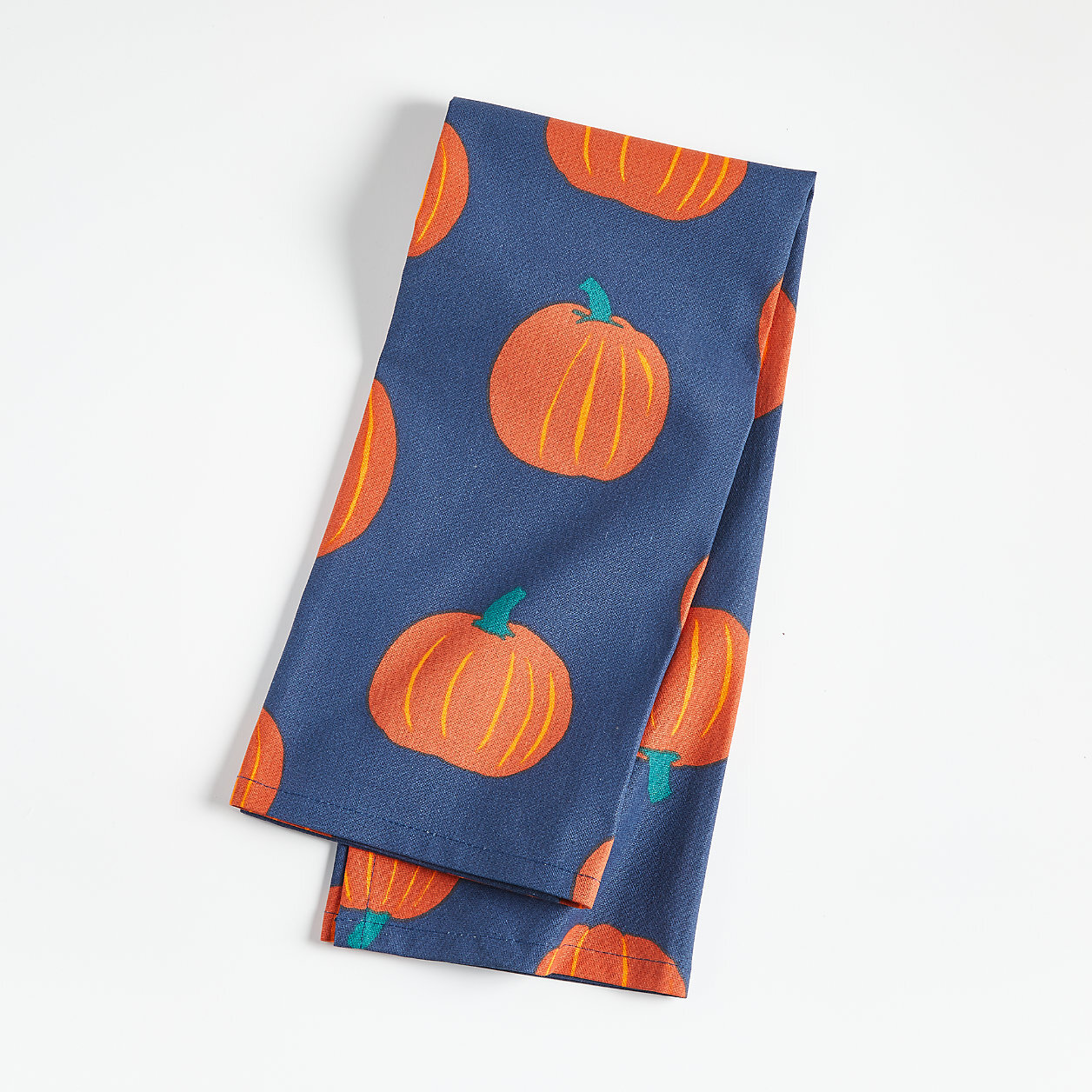 Small accents like this pumpkin dish towel can bring a little festive fall vibe without taking up valuable storage space in your kitchen.