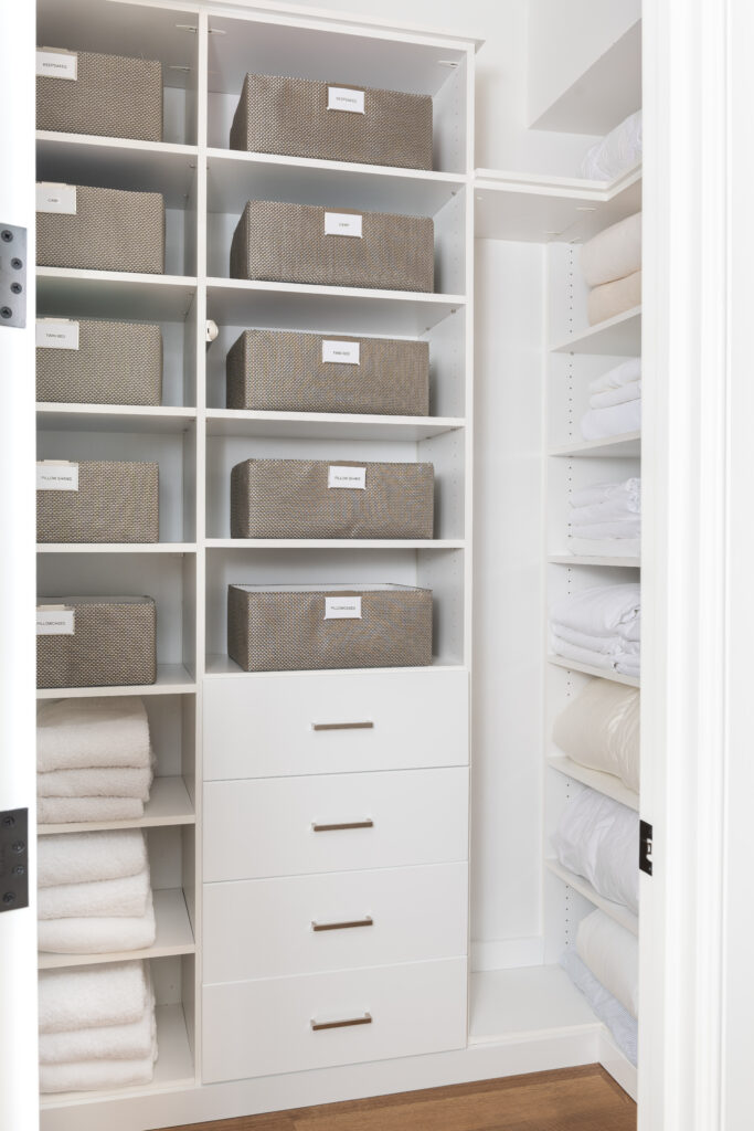 Efficient storage system in functional closet design for shoes and accessories