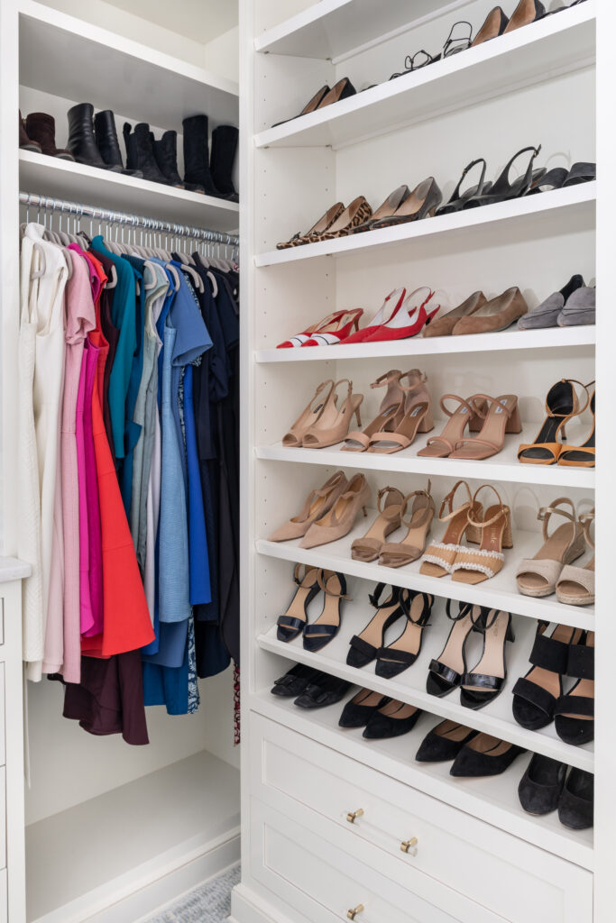 Professional closet organization system designed for easy daily routines