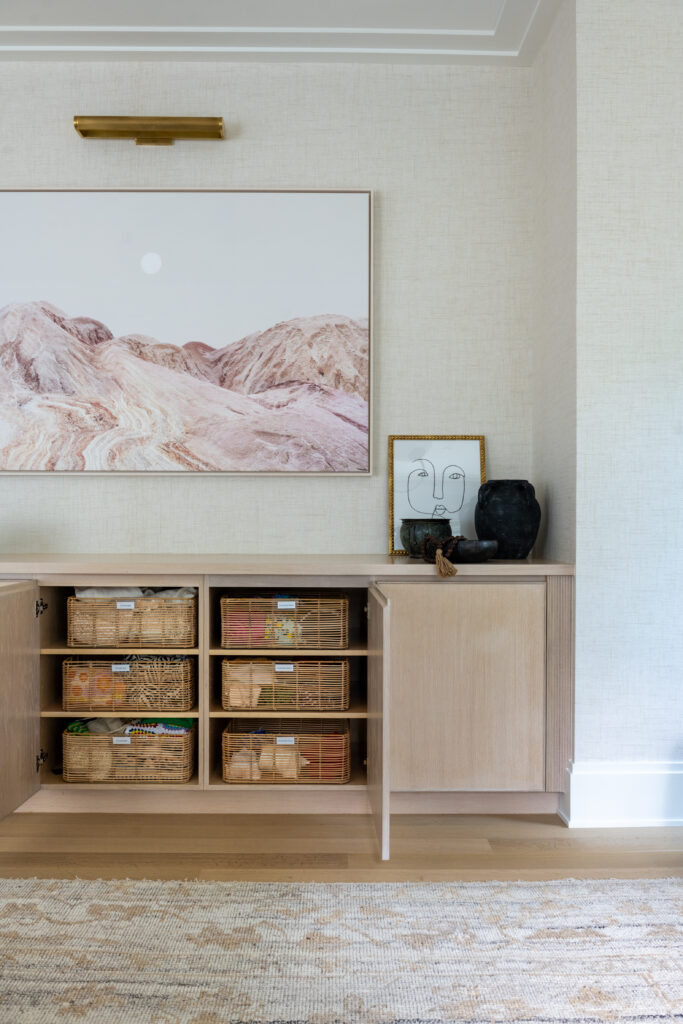 Luxury move manager DC creating a functional and styled living room during move-in