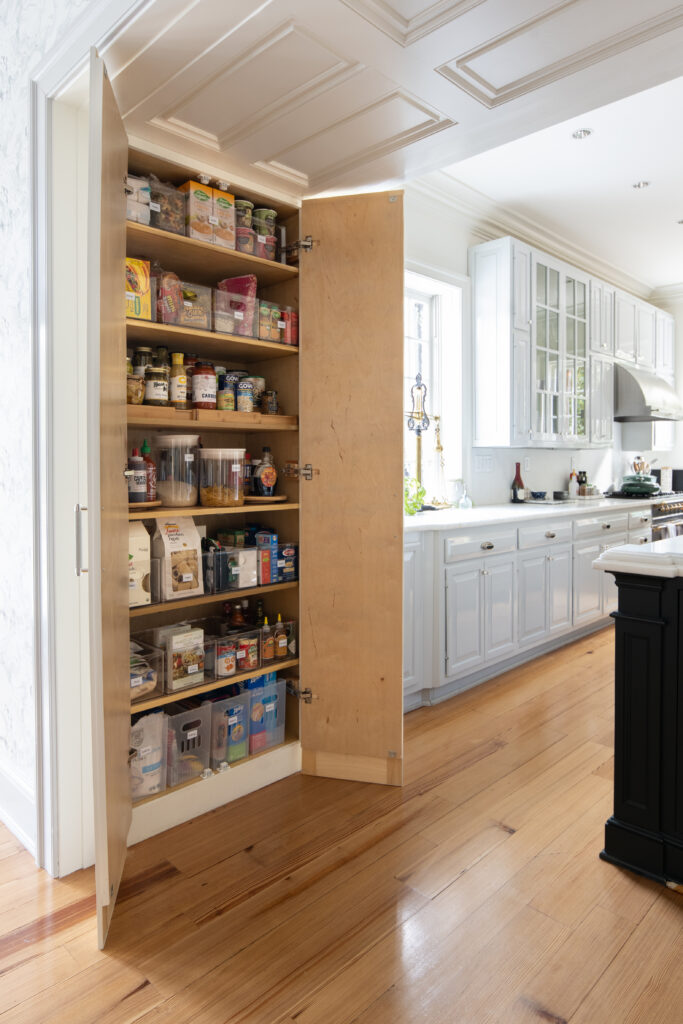 Organized kitchen and pantry refreshed for seasonal living